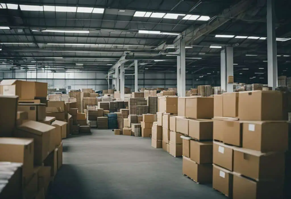 Warehouse of second hand hotel furniture in Singapore.
