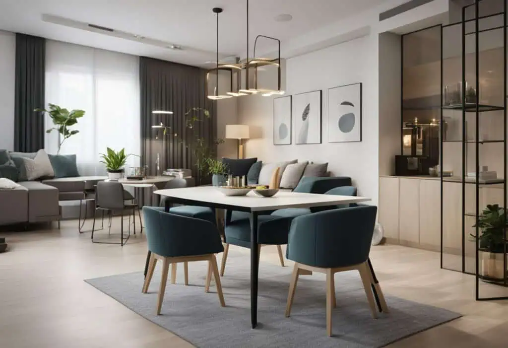 Bright and stylish BTO living room with contemporary furniture and decor.