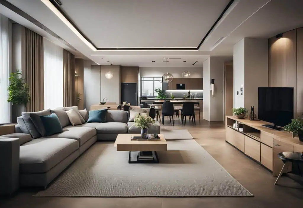 Elegant living room with contemporary design and spacious layout.