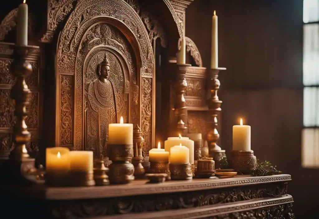 altar design in living room