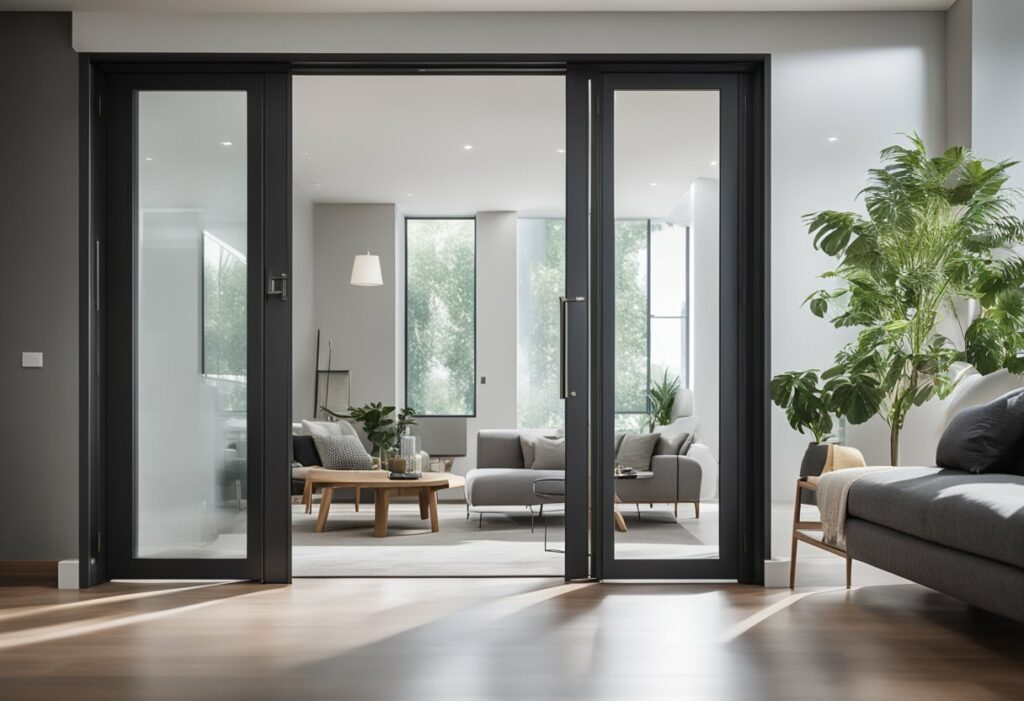 aluminium door design for living room