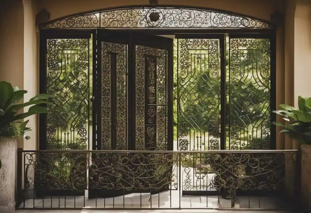 balcony door grill design