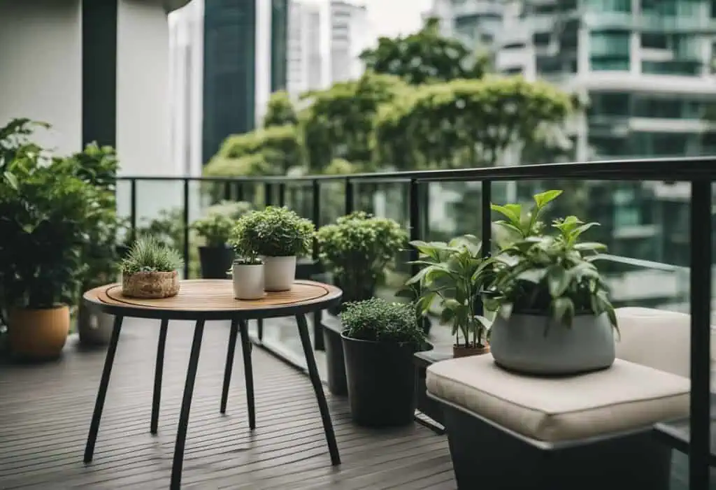 Outdoor balcony furniture for stylish Singapore homes.