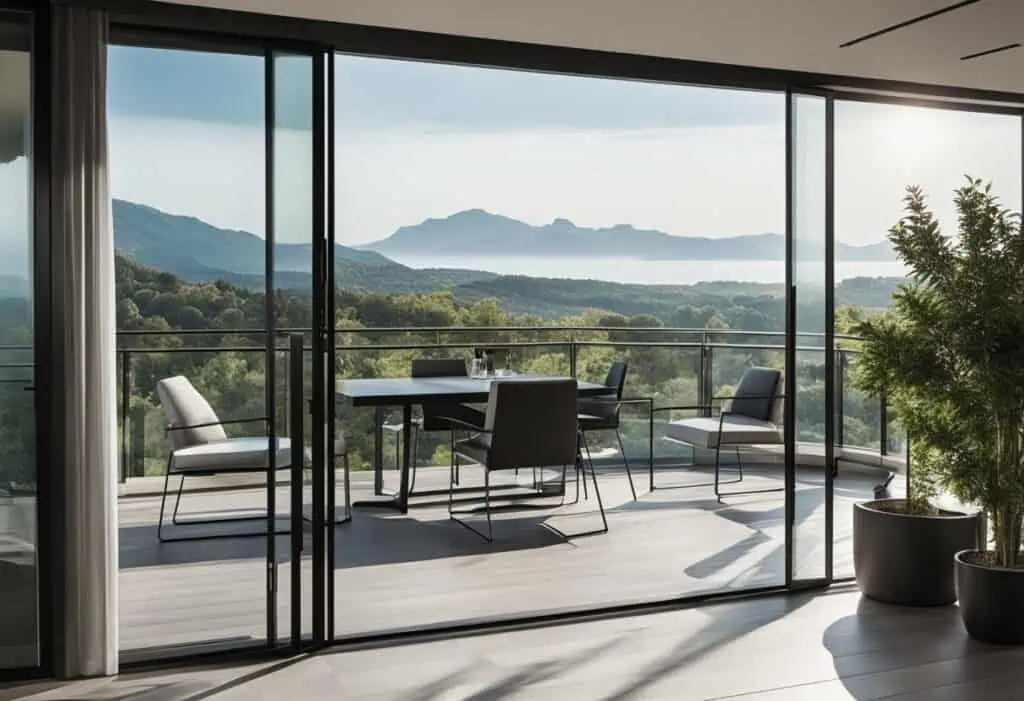 balcony glass sliding door design