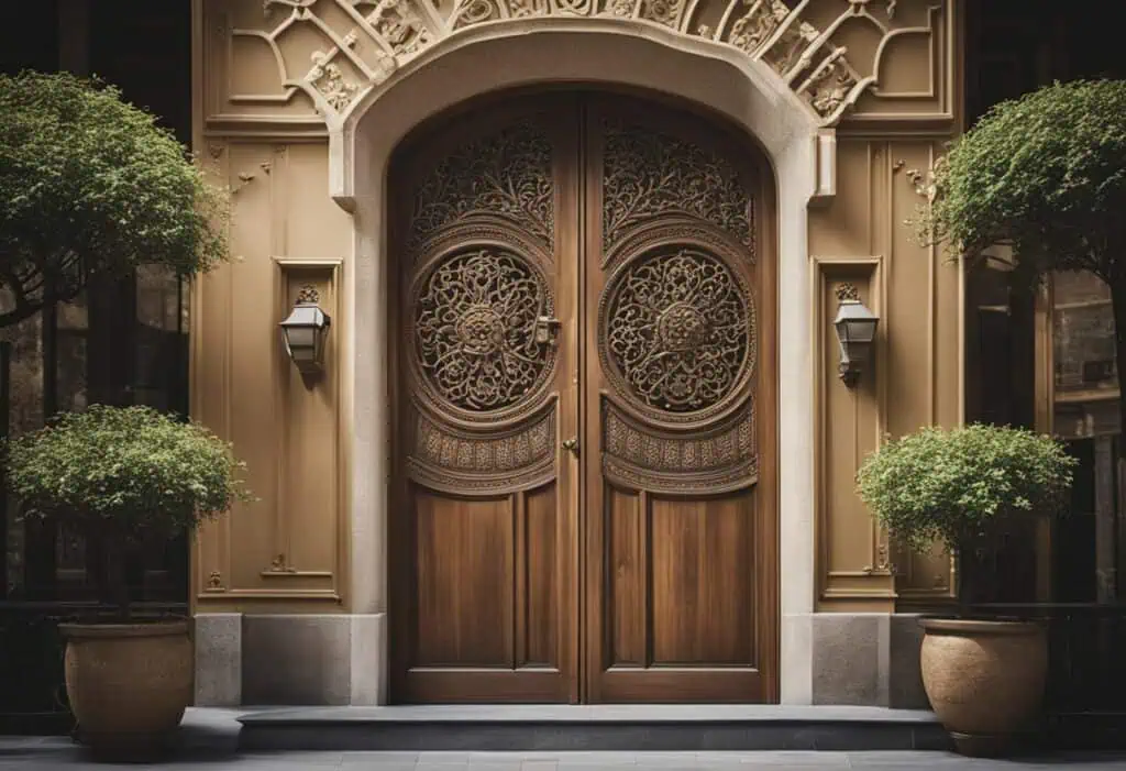 balcony wooden door design