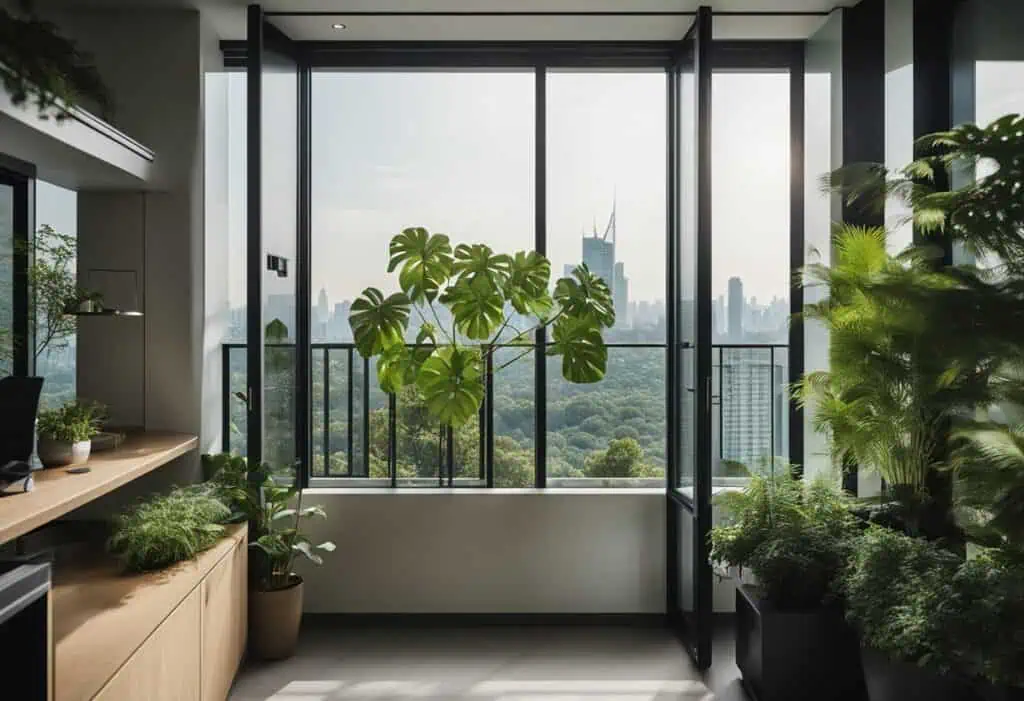 balcony cupboard design