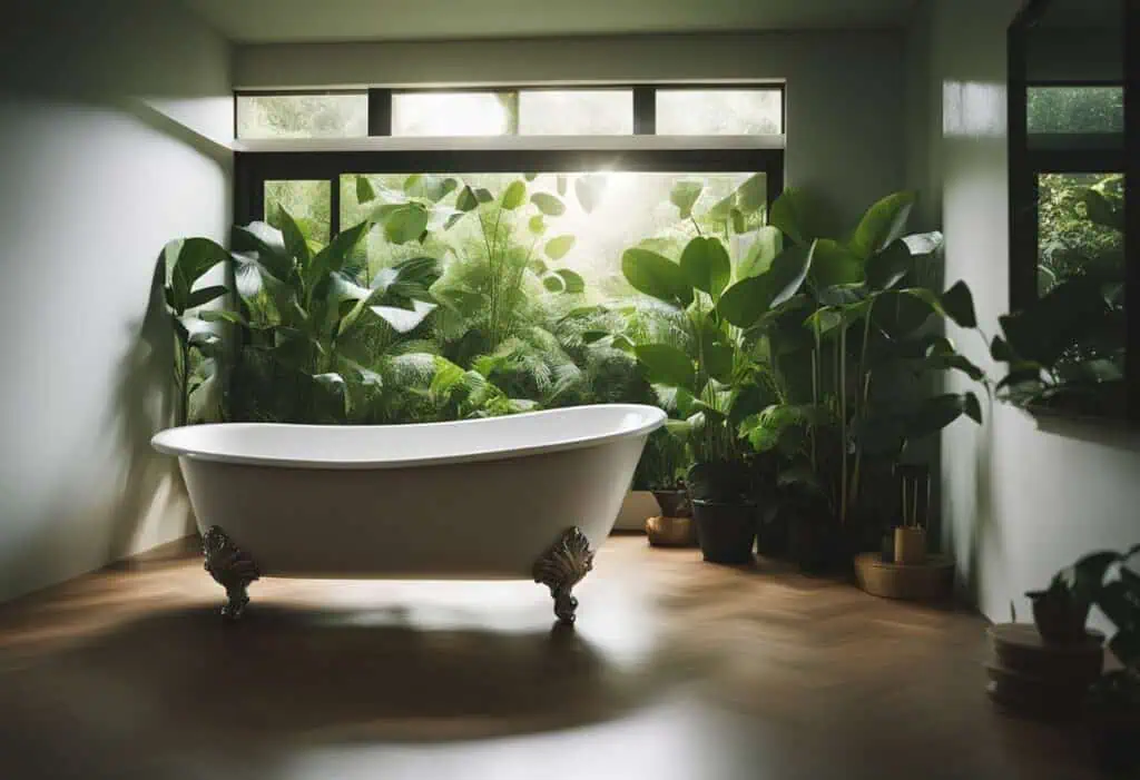 bathtub in bedroom design