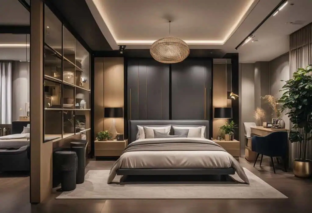 Luxurious bedroom furniture with sleek design, perfect for stylish bedroom decor in Singapore.