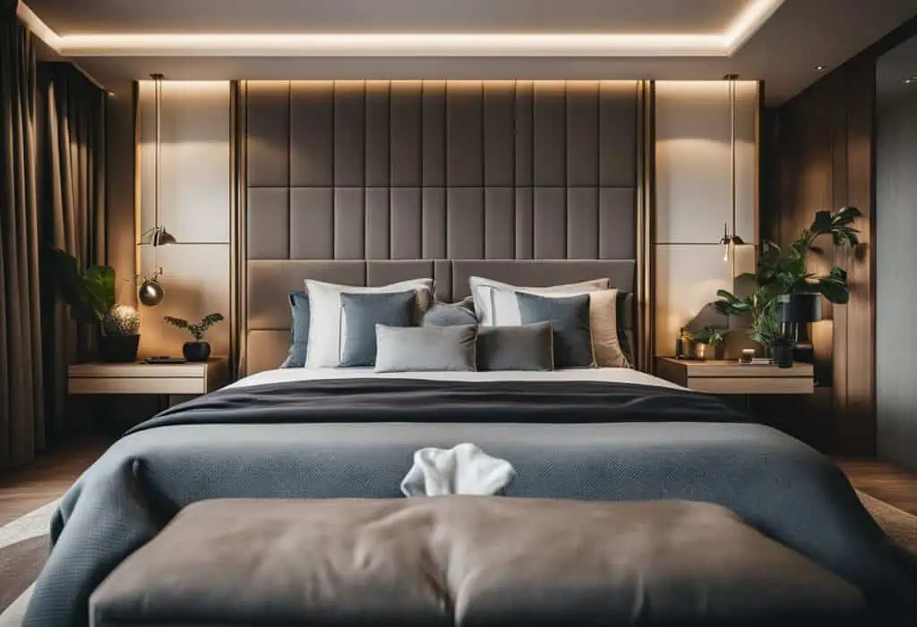 bedroom bed back wall design