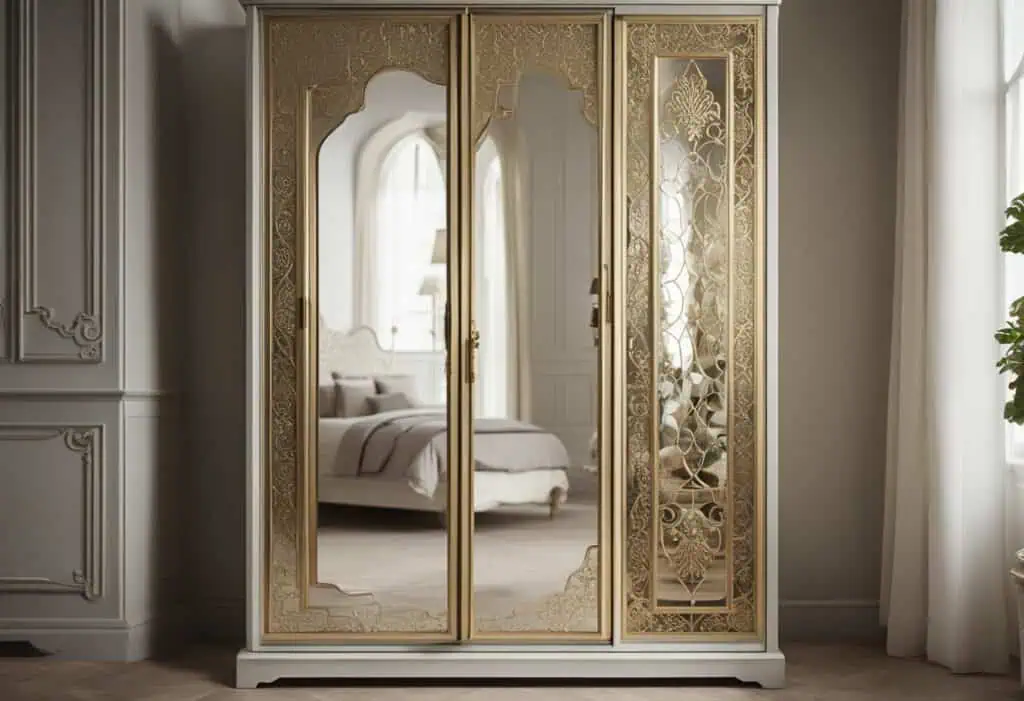 bedroom cupboard with mirror designs