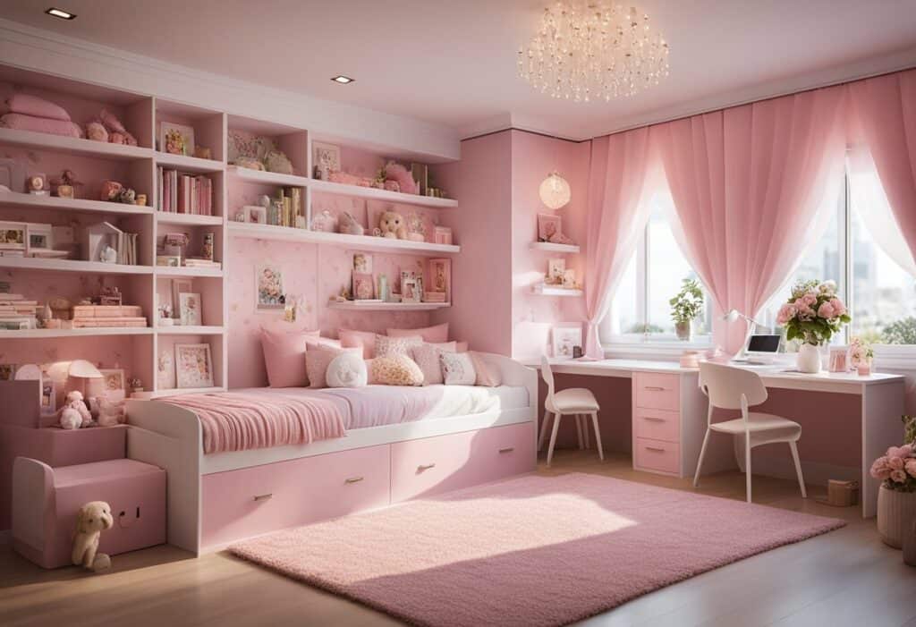 bedroom design for girls pink