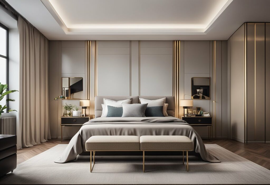 bedroom design for rectangular room