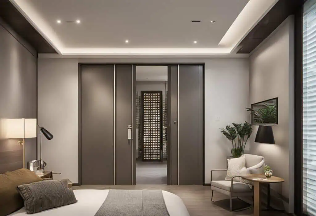 Bedroom door design Singapore with sleek, contemporary style and functional elegance. Perfect for mo.