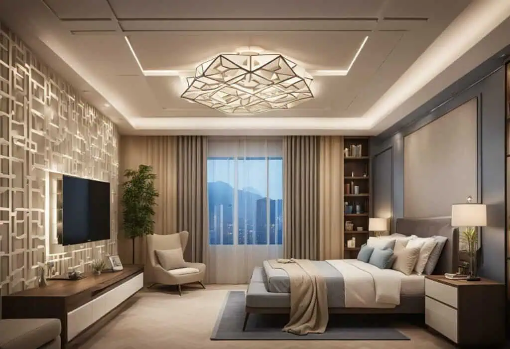 bedroom pop ceiling design