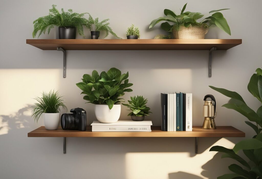 bedroom shelf design