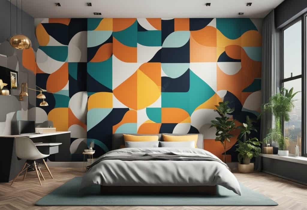 bedroom wall graphic design