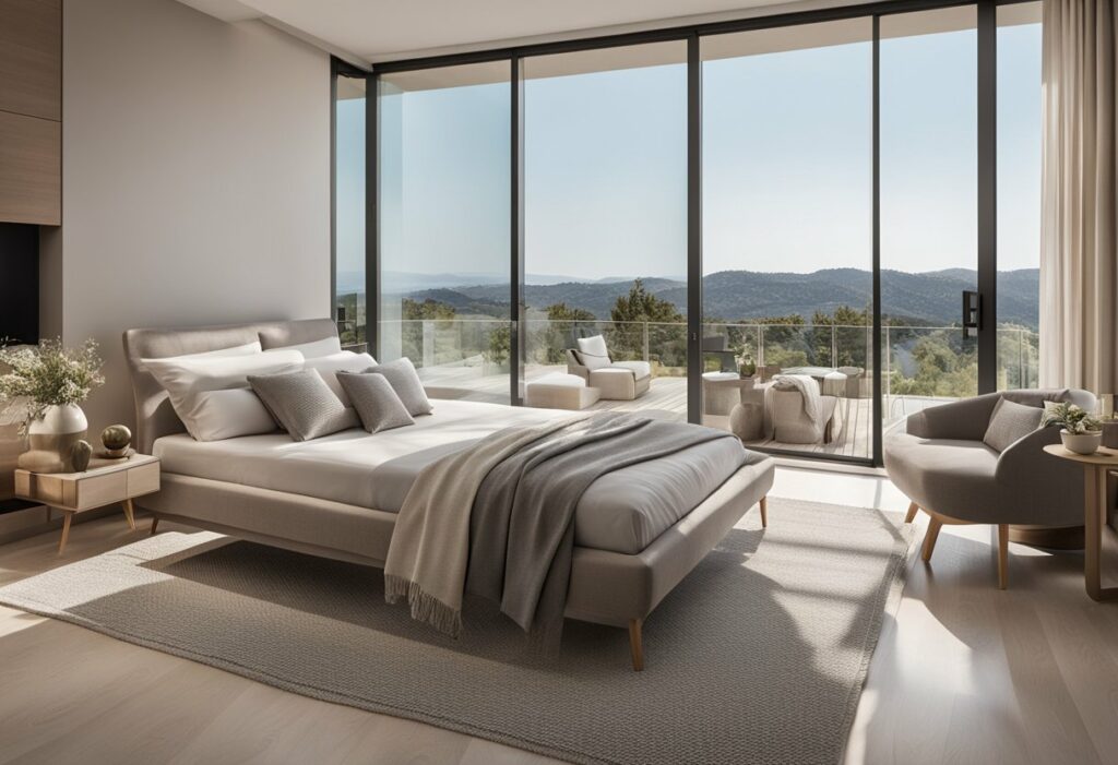 bedroom with balcony design