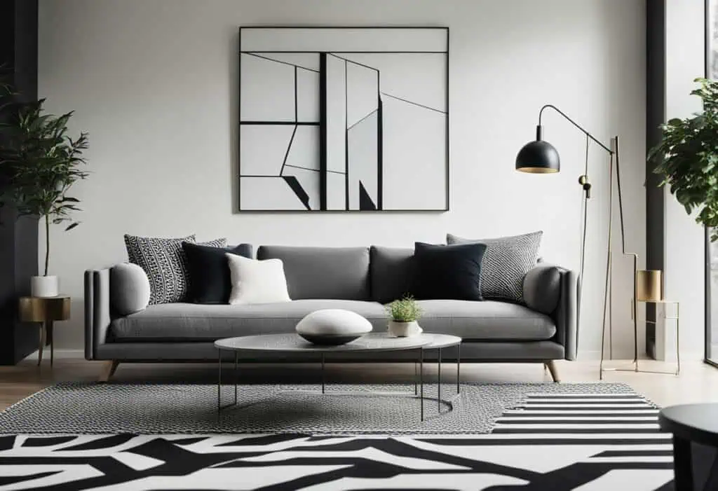 black and white interior design
