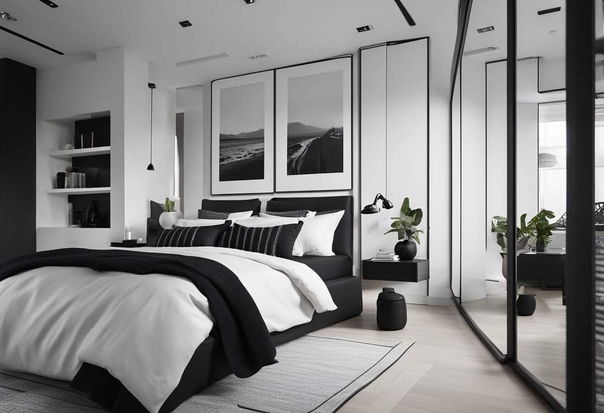 Elegant Black and White Bedroom Design Ideas