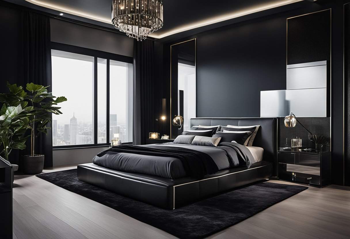 Elegant Black Interior Design for Bedrooms