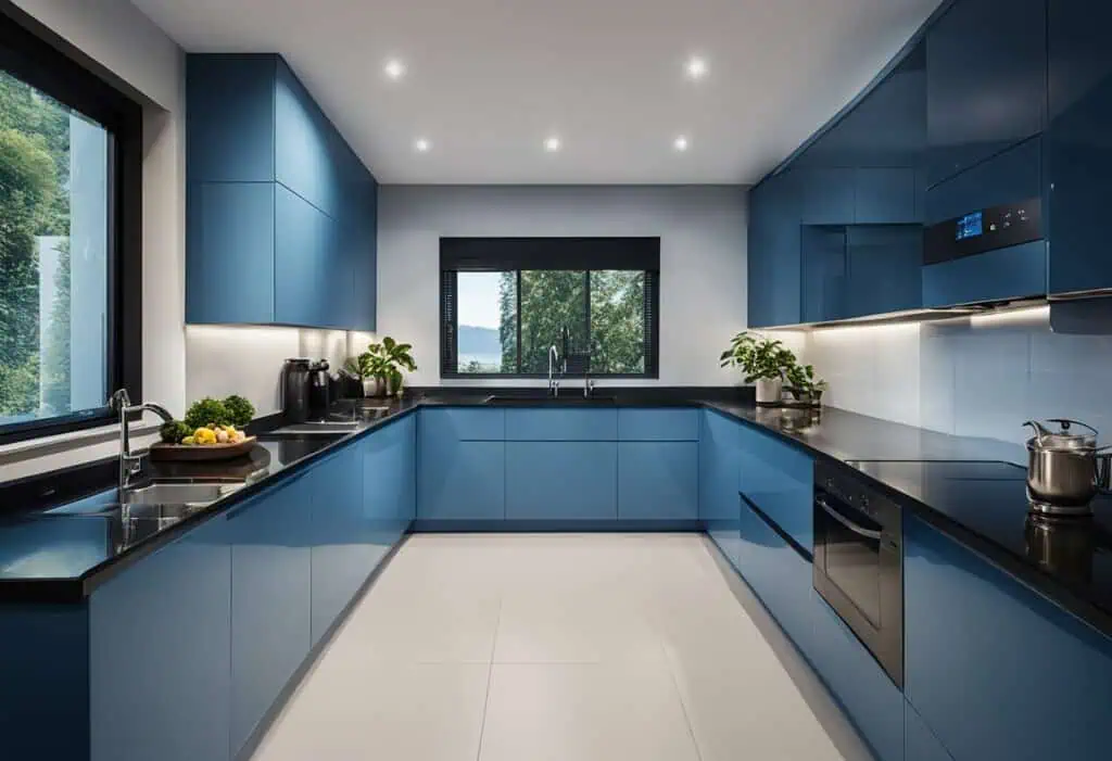 blue kitchen design