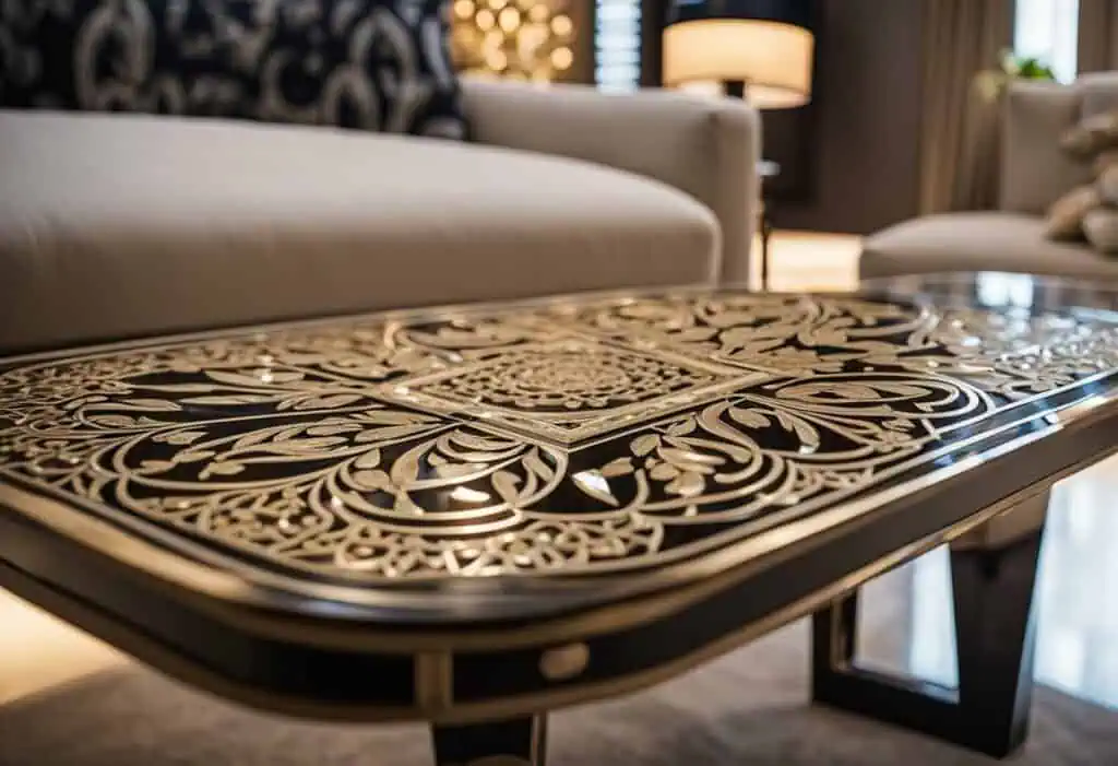 Bone inlay furniture Singapore with intricate floral patterns, perfect for stylish home decor.