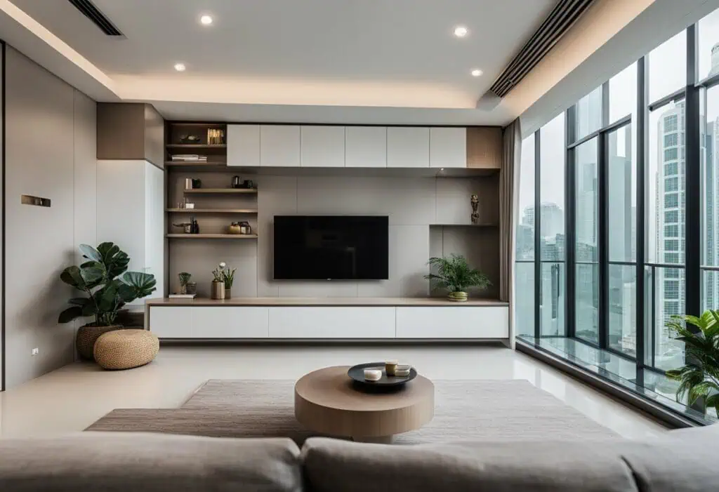 Built-in furniture solutions to maximize space and style in Singapore apartments.
