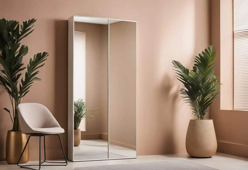 cabinet design for bedroom with mirror