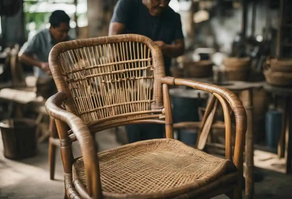 Antique Cane Furniture Repair in Singapore.