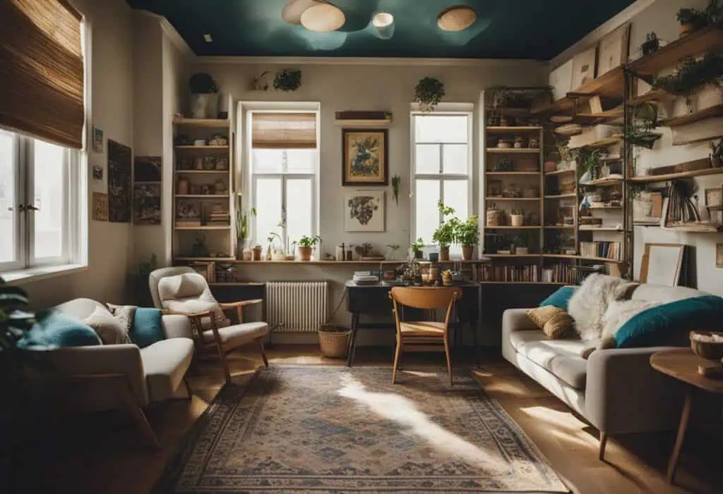 Bright and inviting living room with large windows and stylish decor.