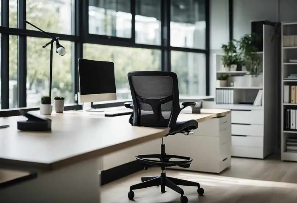 Office chair with ergonomic support and modern style.