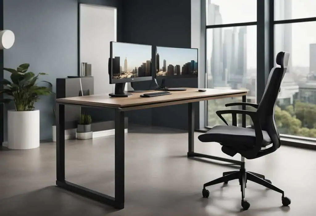 Modern ergonomic computer desk for innovative office spaces.