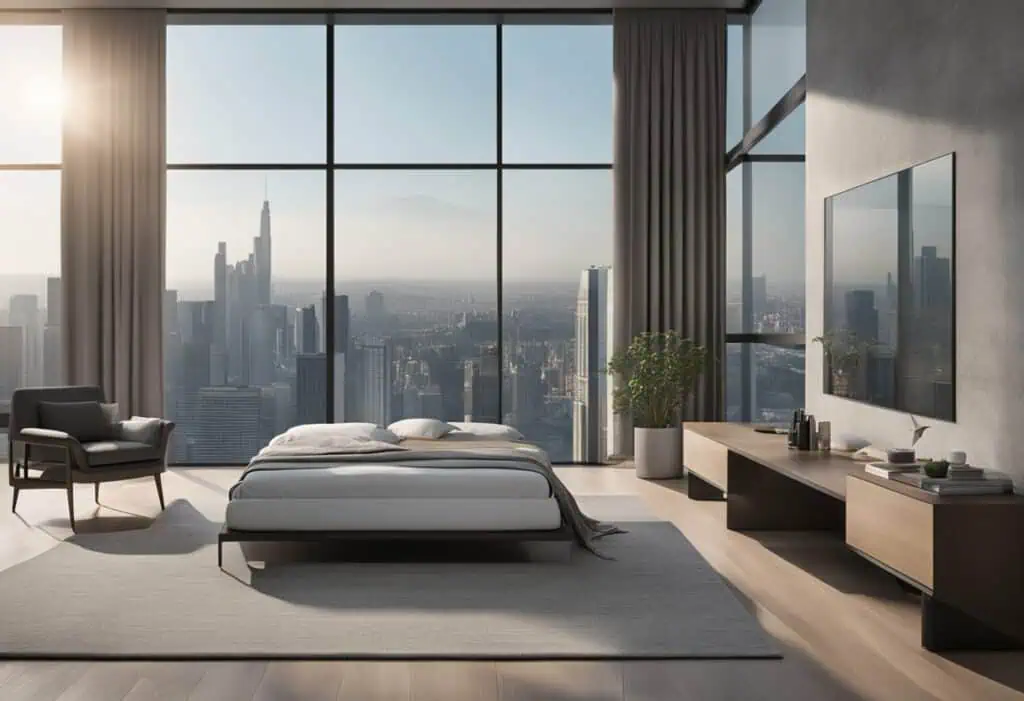 concrete interior design bedroom