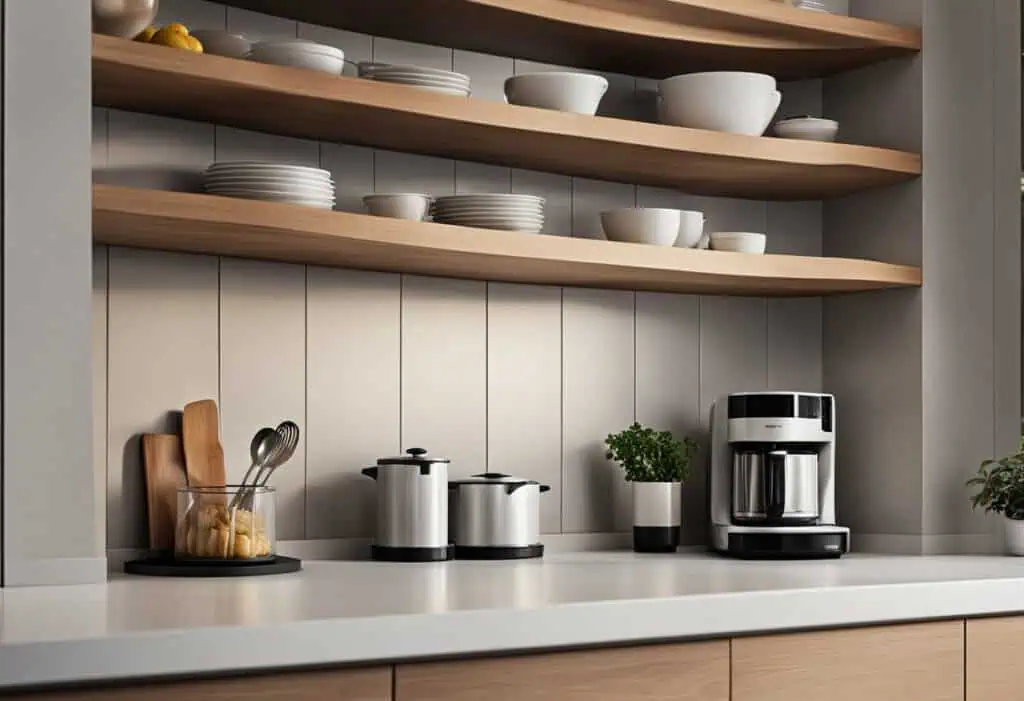 corner shelf design for kitchen