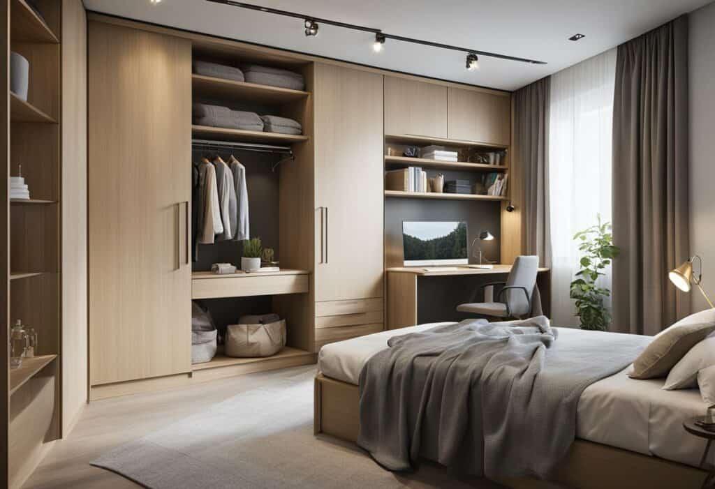 corner wardrobe designs for small bedroom