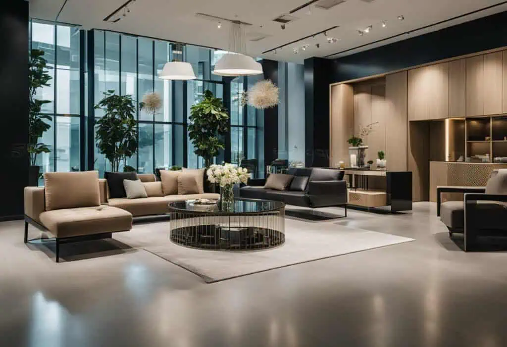 Elegant living room with high-quality sofas and contemporary decor for a sophisticated home.
