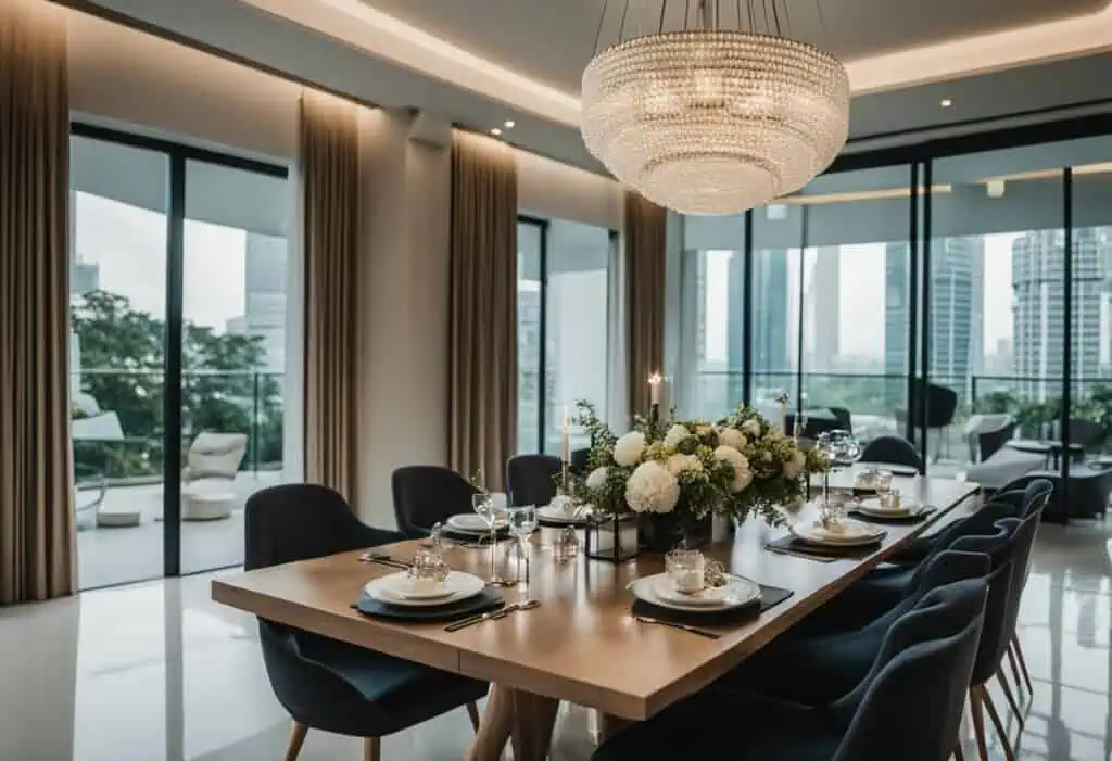 Stylish dining room furniture Singapore with contemporary design and premium quality materials.