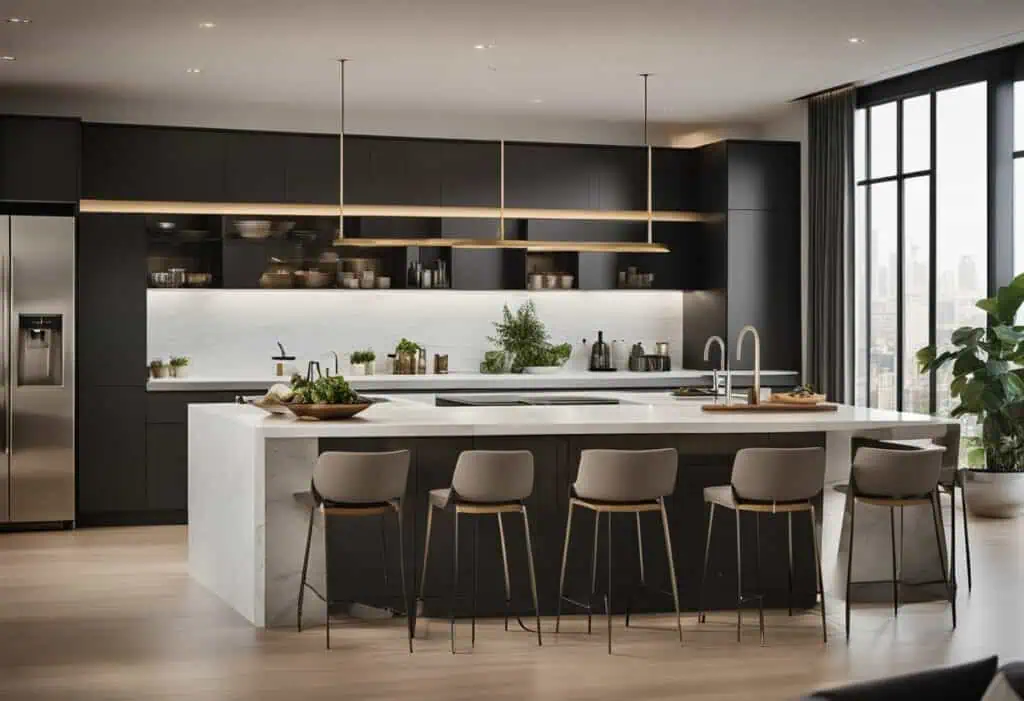 divider design for kitchen and living room