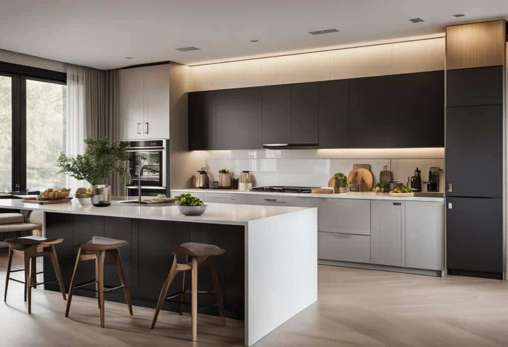 divider design for kitchen and living room