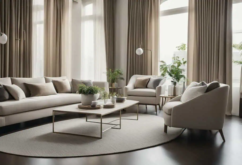 double curtain designs for living room