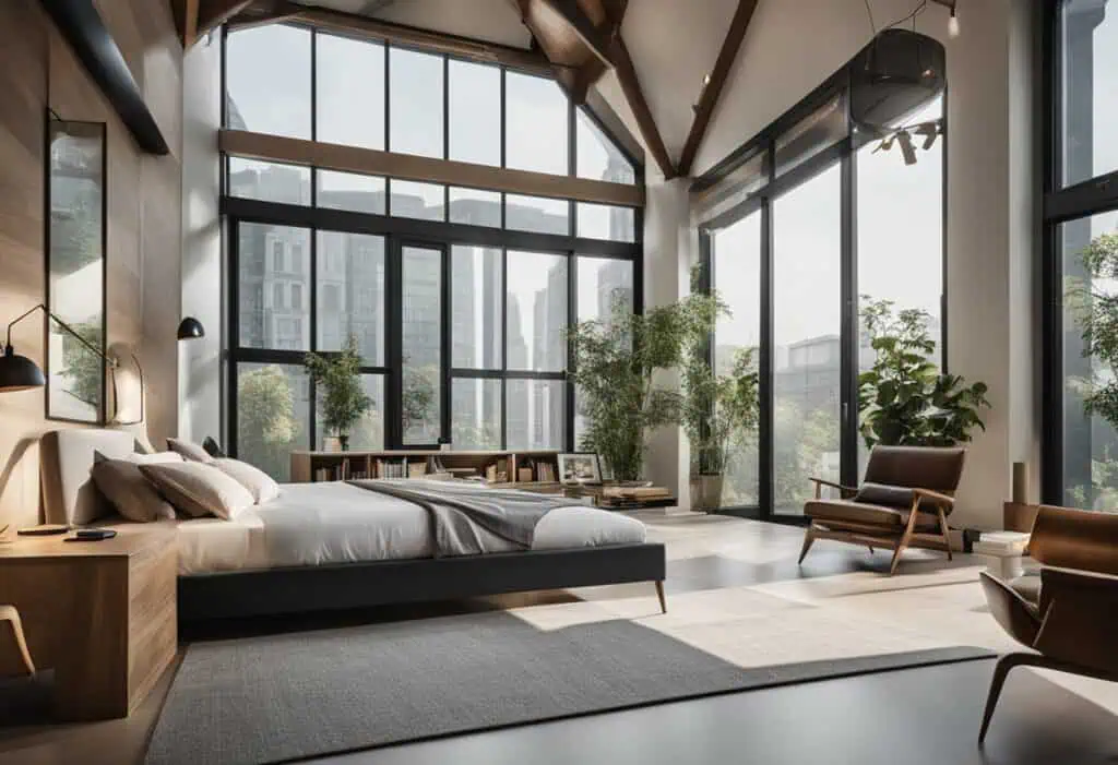 double height bedroom design