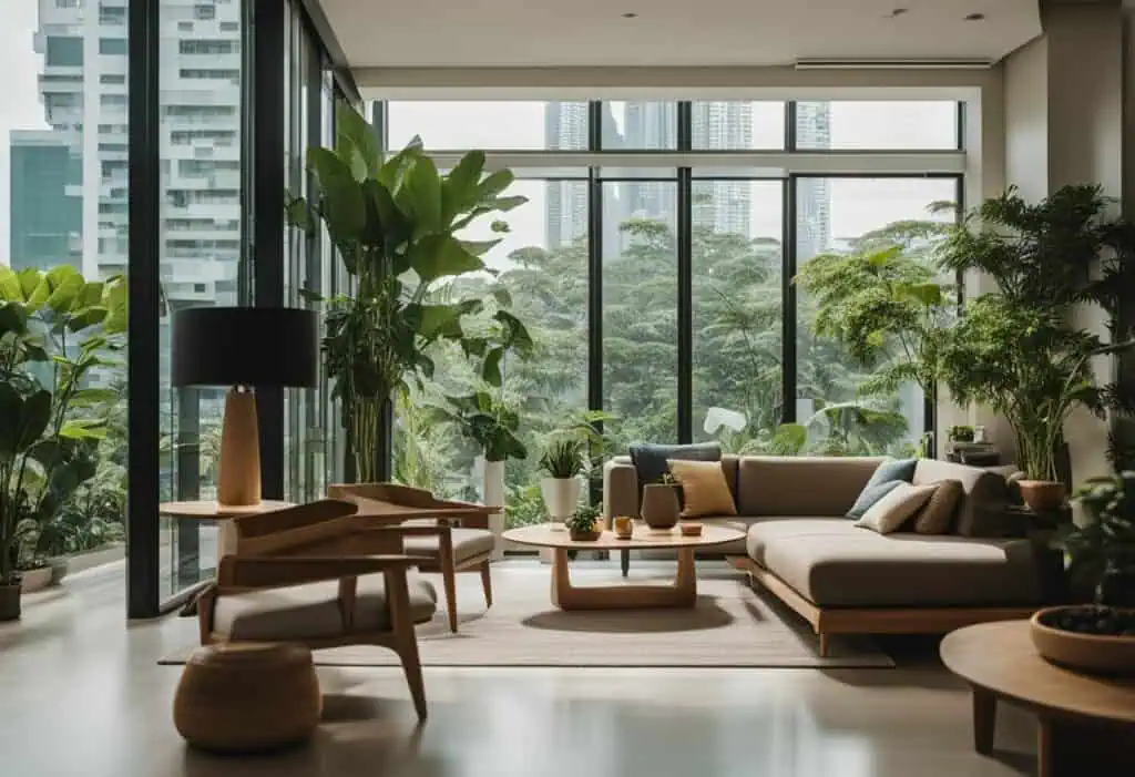 Eco-friendly furniture Singapore, sustainable stylish home decor, modern green living.