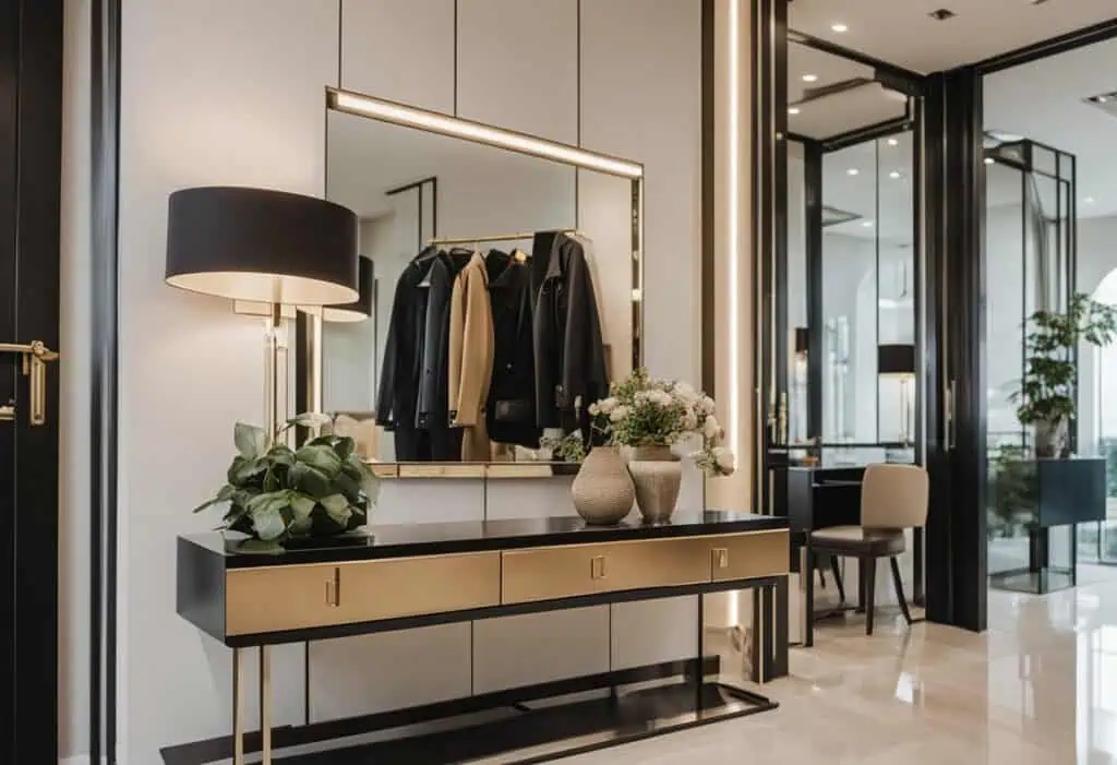 Stylish entryway furniture in Singapore, including console tables and storage solutions, perfect for.