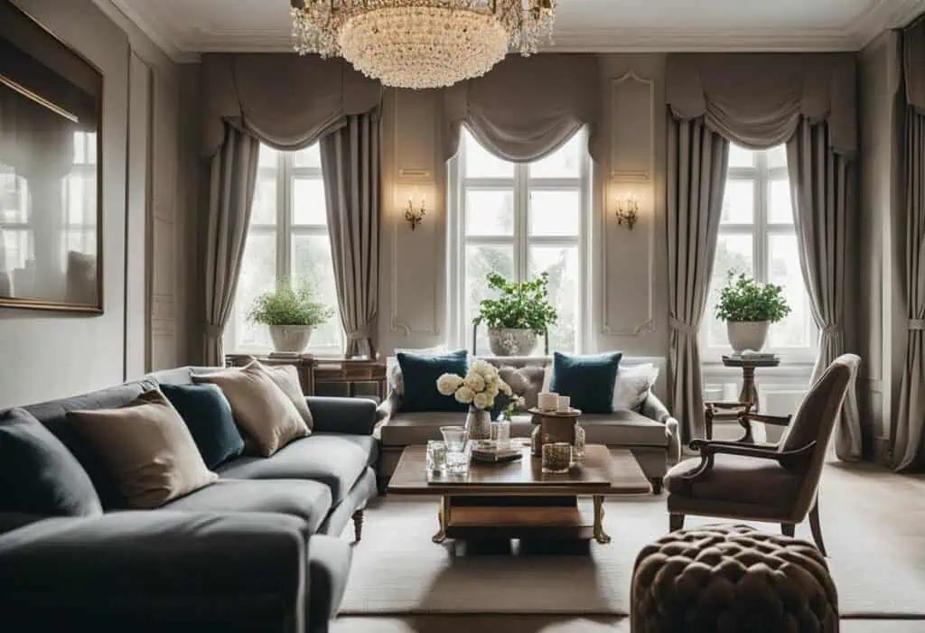 Elegant European furniture in a sophisticated living room setting in Singapore.