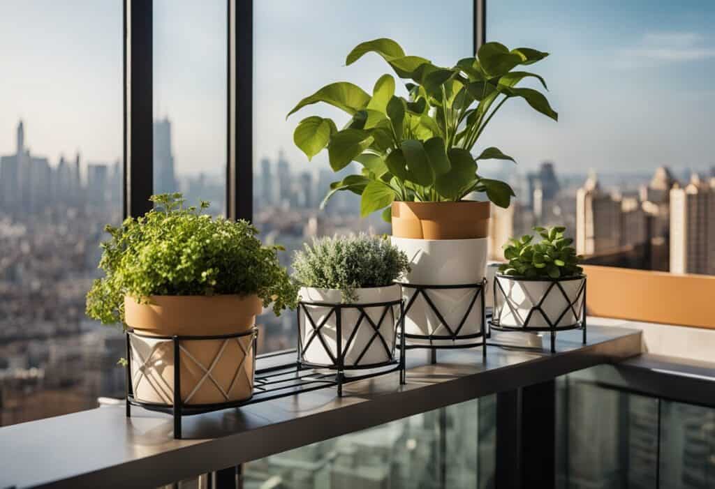 flower pot stand design for balcony