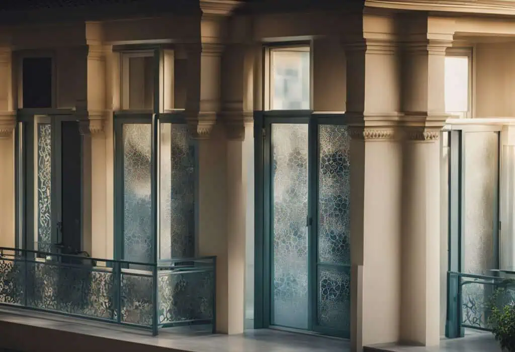 frosted glass designs for balcony