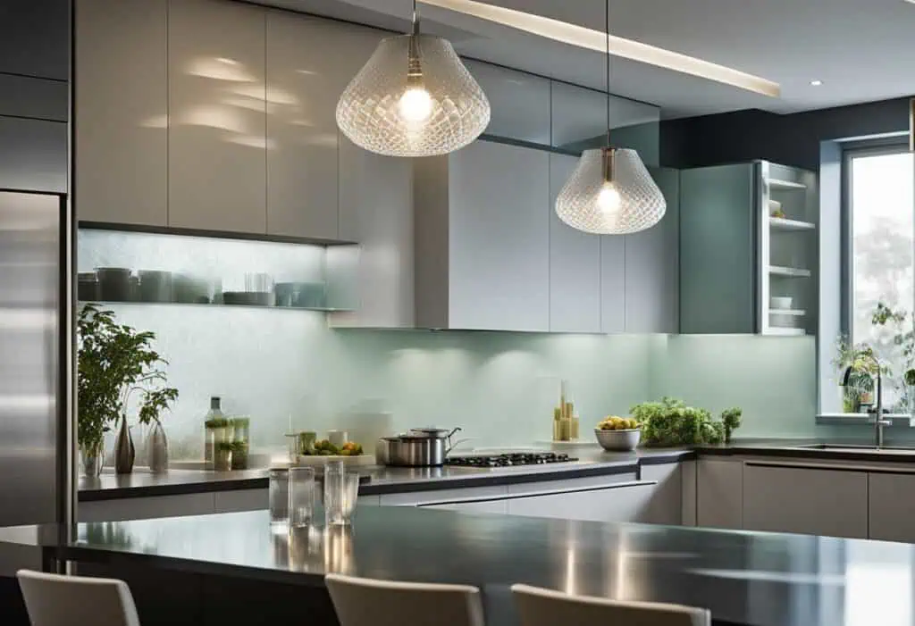 frosted glass designs for kitchen