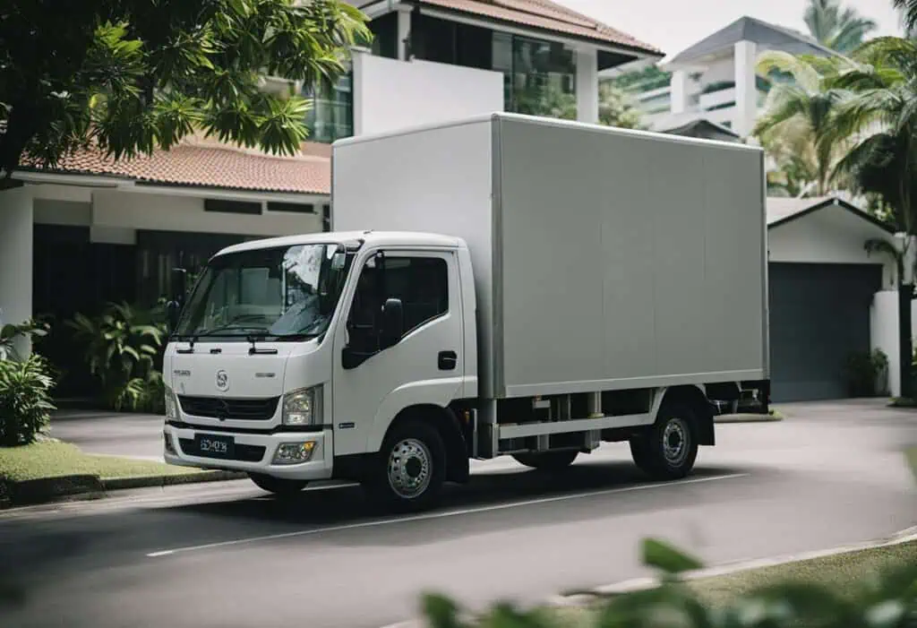 Delivery truck for furniture in Singapore, ensuring hassle-free and efficient service.