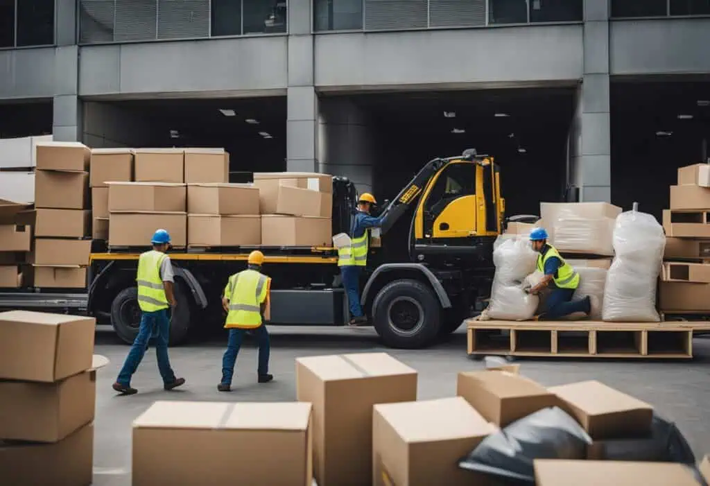Efficient furniture removal service in Singapore with professional team and trucks.