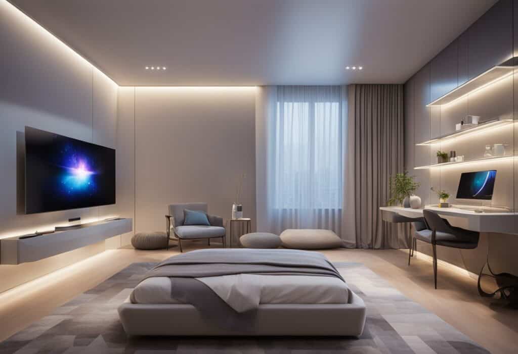 futuristic bedroom interior design